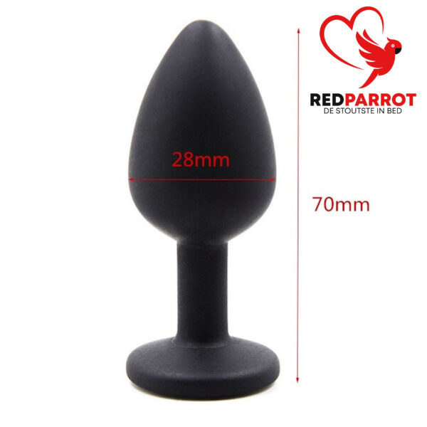 Buttplug met diamant (zwart)