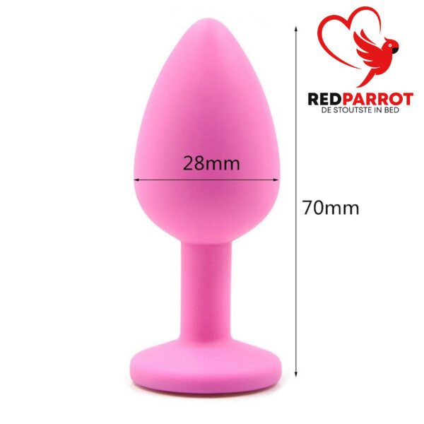Buttplug met diamant (roze)