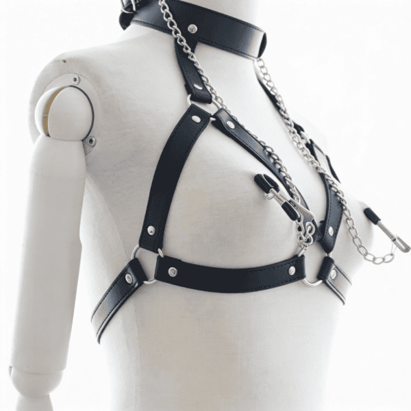 4-delige lederen bondage set - Afbeelding 3