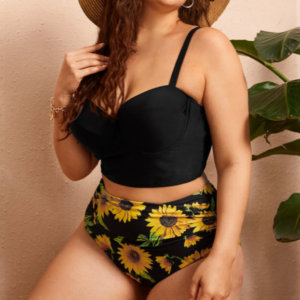 Black Flowers bikini