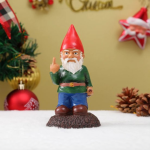 Tuinkabouter met middelvinger