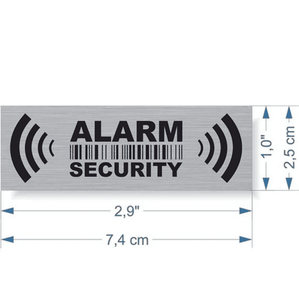 Alarm SECURITY stickers - 6 stuks - Afbeelding 2