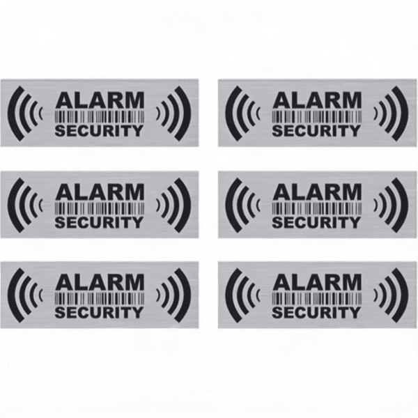 Alarm SECURITY stickers - 6 stuks - Afbeelding 3