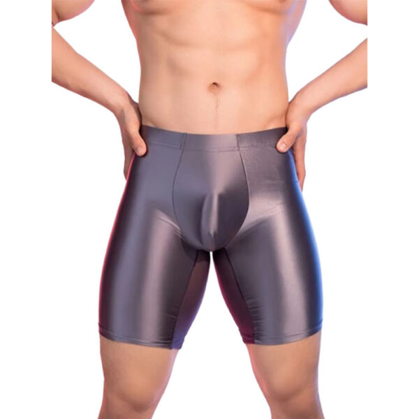 Glanzende heren boxer - Grijs