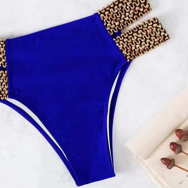 Bandeau Bikini met Luxe Kettingdetails Blauw - Afbeelding 5