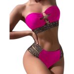Bandeau Bikini met Luxe Kettingdetails Roze