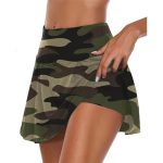 Camouflage Minirok met Hoge Taille