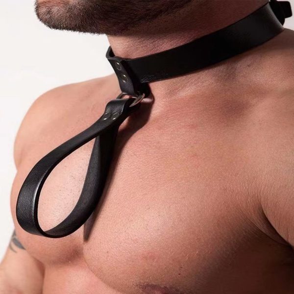 Lederen Halsband met Gespsluiting