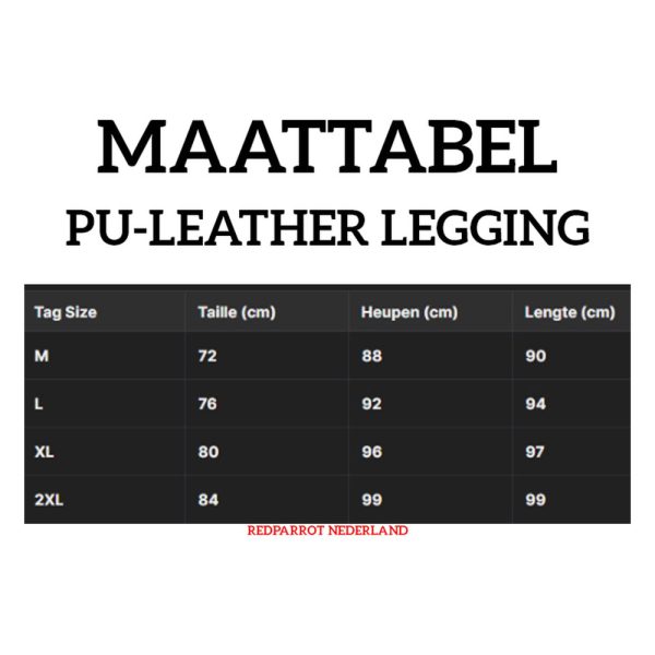 Sexy PU Leather Legging met Gespen - Afbeelding 4