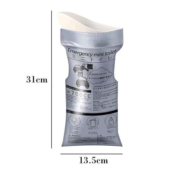 Mini draagbare toilet - 4 stuks - Afbeelding 2