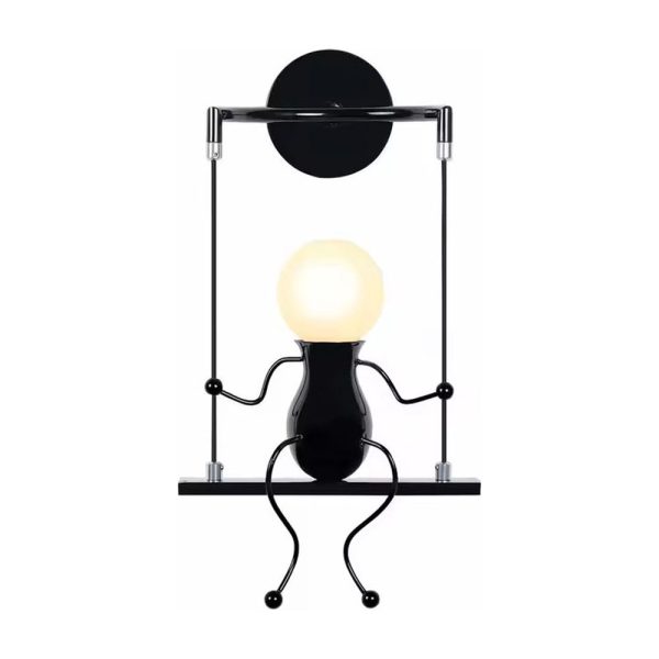 Wandlamp Schommelende pop