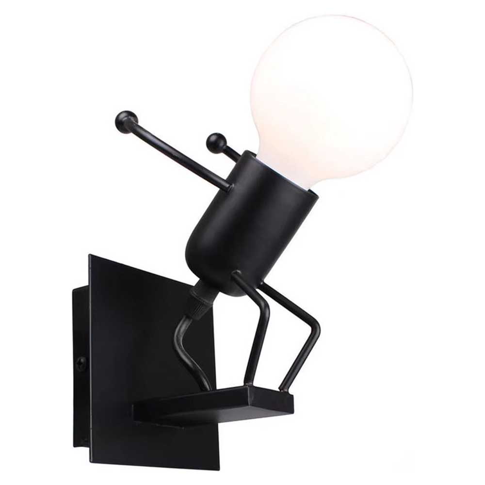 Moderne LED wandlamp springend persoon