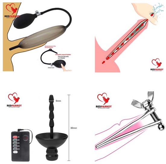 Unieke urethrale penisplug set - 4 verschillende pluggen