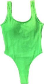 Neon Groene Ribbel Badpak
