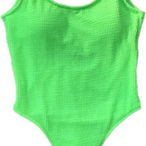 Neon Groene Ribbel Badpak