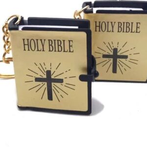 2 stuks Kleine bijbel sleutelhanger