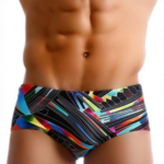 Stijlvolle Heren Zwembroek met Abstract Design