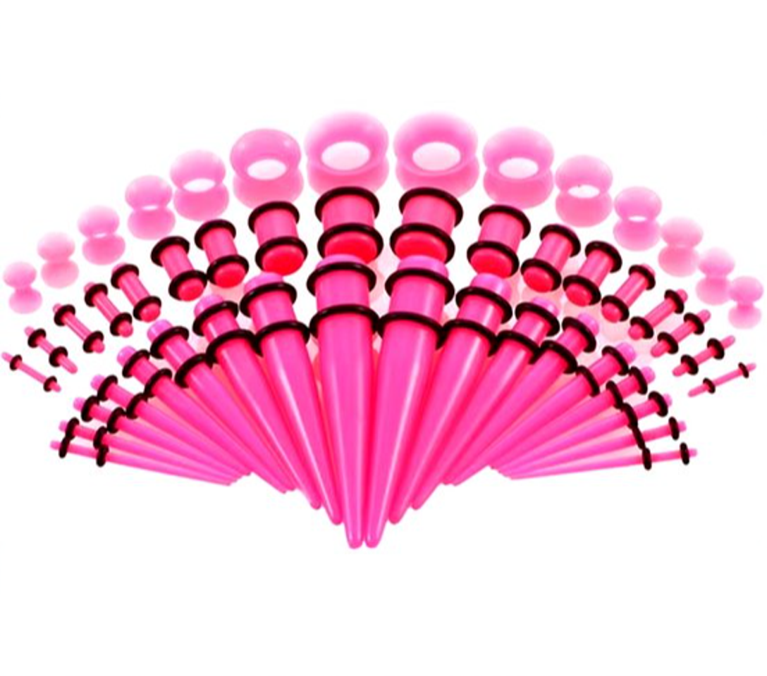 50-delige Set Roze Oorpiercing Expanders - Roze