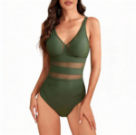 Aansluitend Badpak - Groen