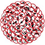 Grappige Stickers Verboden Bord