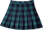 Geruite hoge taille rok dames - Groen