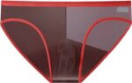 Transparante Heren Slip Rood