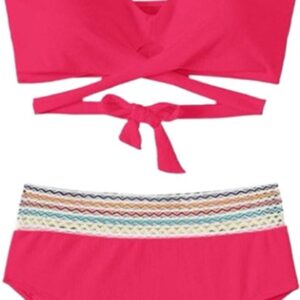 Hoge Taille Bikini Tropic - Roze