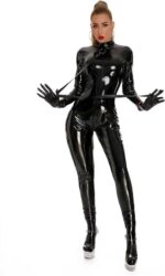 Dames Latex Catsuit Jumpsuit