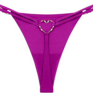 Sexy Paarse String met Gouden Hartje
