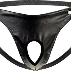 Zwarte Slip met Open Penisgat