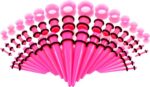 50-delige Set Roze Oorpiercing Expanders - Roze