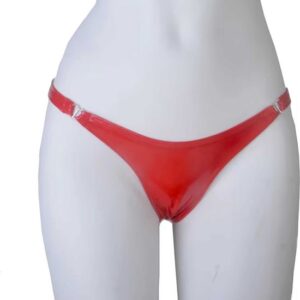 Dames Sexy Lakleder Slip - Rood