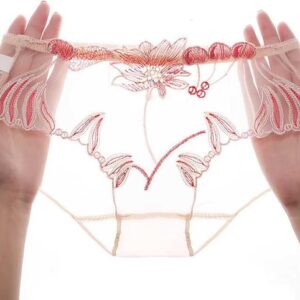 Transparante Dames Slip met Bloemen Kant