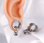 RVS Tunnel piercing - set van 2