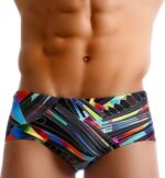 Stijlvolle Heren Zwembroek met Abstract Design