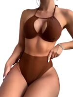 Beugel bikini met push up - Bruin