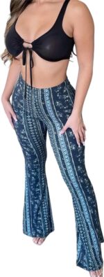 Bohemian flared legging - Blauw