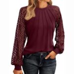 Trendy dames shirt - Bordeaux rood