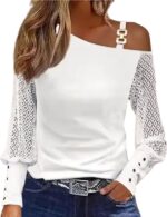 Zomer shirt off shoulder - Wit