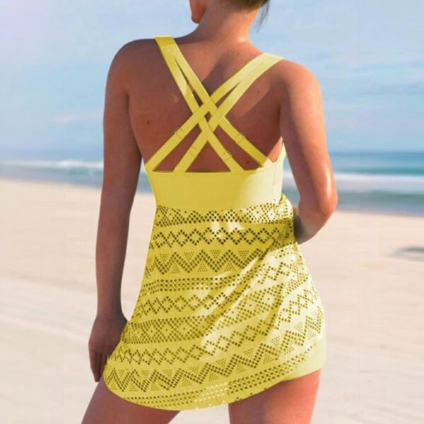Tankini Jurk met broekje - Geel - Afbeelding 4