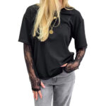 Dames oversized shirt - Zwart