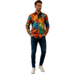 Abstracte artistieken heren shirt