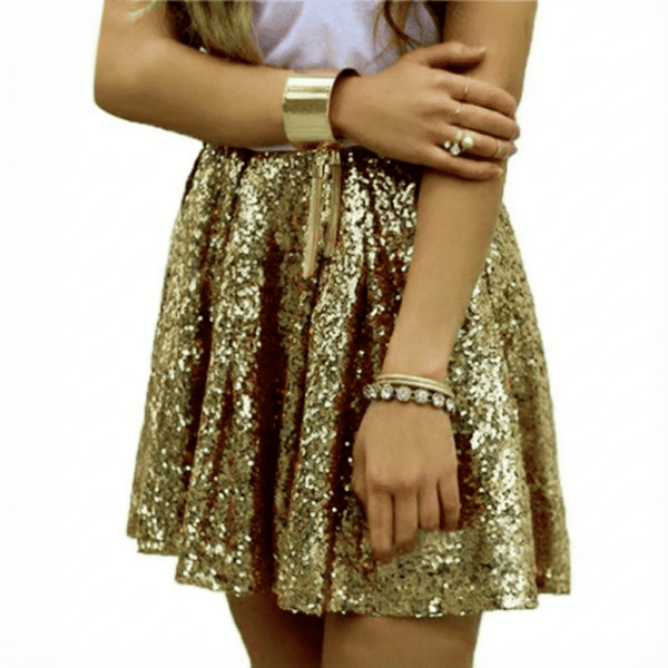 Glitter rok - Goud