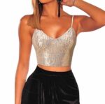 Glitter crop top - Champagne