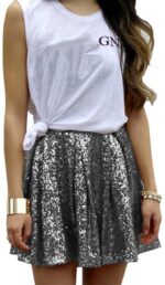 Glitter rok - Zilver