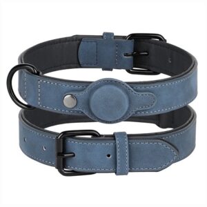 Halsband met Airtag houder - Blauw