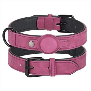 Halsband met Airtag houder - Roze