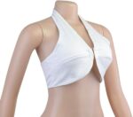 Halter crop top - Wit