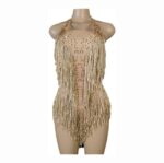 Jumpsuit franjes - Champagne