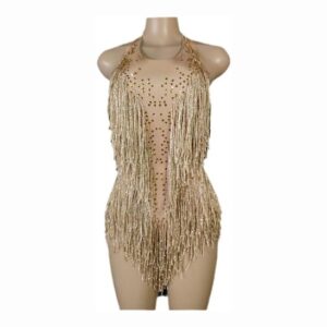 Jumpsuit franjes - Champagne